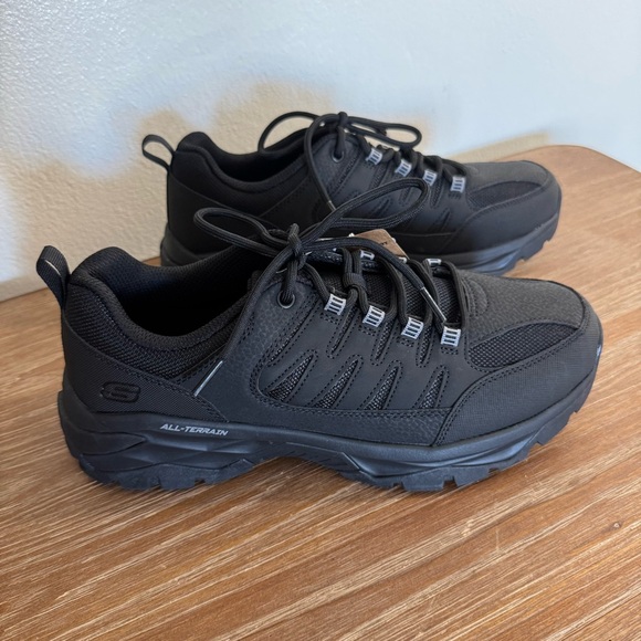 Men’s SKECHERS All Terrain Sport Adventure Hiking & Work Shoes Black NEW 8.5 - Picture 1 of 8